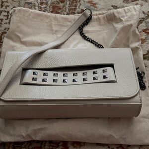 House of Harlow Cream Bag with Studded Detail